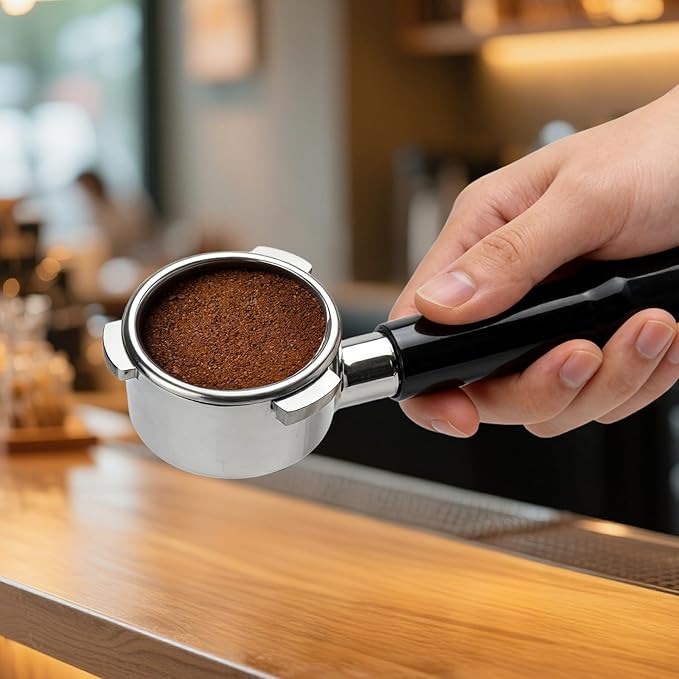 NKU 51mm Bottomless Portafilter 3 Ears with Puck Screen & Filter Basket, Anodized Aluminum Handle, Fits CASABREWS CM5418 & 3700 Series Espresso Machines