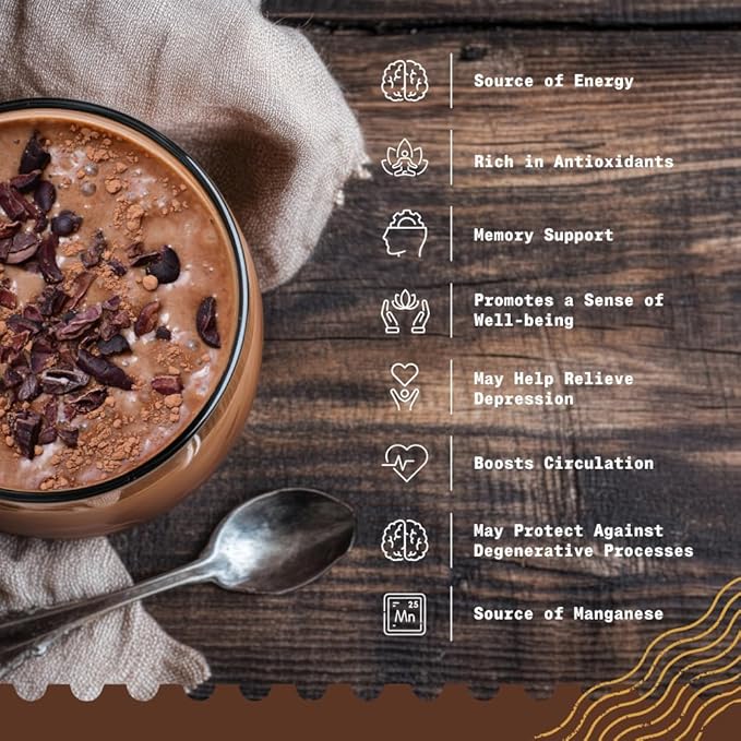 NaturaleBio Cacao Nibs Organic 1 lb. Unsweetened, Non-Alkalized and Pure. Sugar-Free Dark Chocolate Chips Substitute. Non-GMO, Gluten Free, Tested for Heavy Metals. From Raw Cacao Beans
