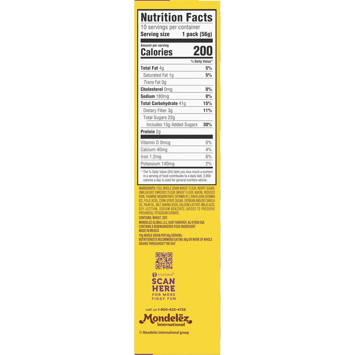 NEWTONS Soft Baked Real Fruit Fig Bars, Fig Cookies, 40 Snack Packs (2 Cookies Per Pack, 4 Boxes)