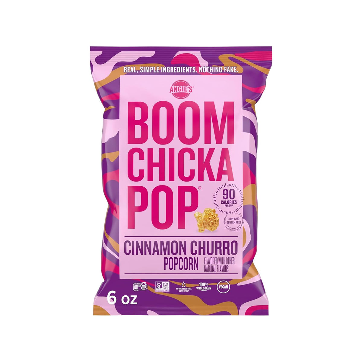 Angie’s BOOMCHICKAPOP Cinnamon Churro Popcorn, Gluten Free, 6 oz.