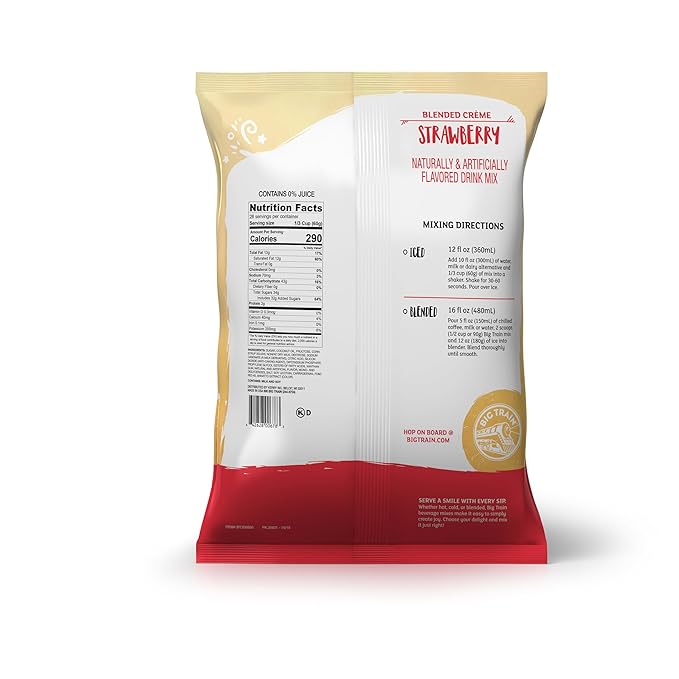 Big Train Strawberry Blended Crème Beverage Mix, 3.5 Pound (Pack of 1)