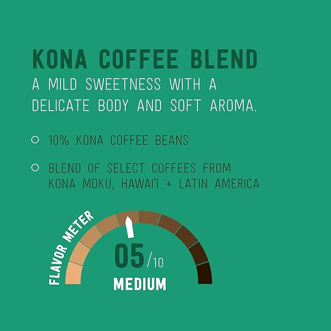 Happy Belly an Amazon Brand -Medium Roast Coffee Pods, Kona Blend, Compatible with Keurig 2.0 K-Cup Brewers, 100 Count