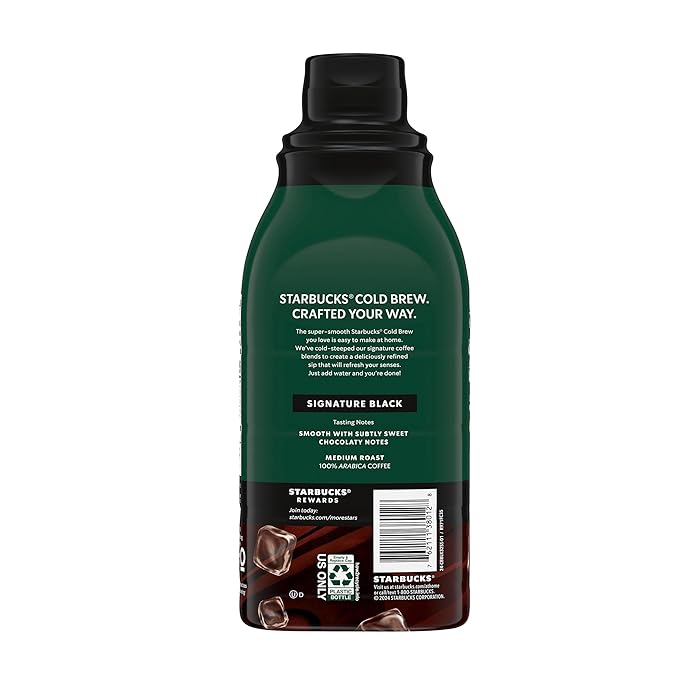 Starbucks Cold Brew Coffee Concentrate, Signature Black Iced Coffee, 32 fl oz