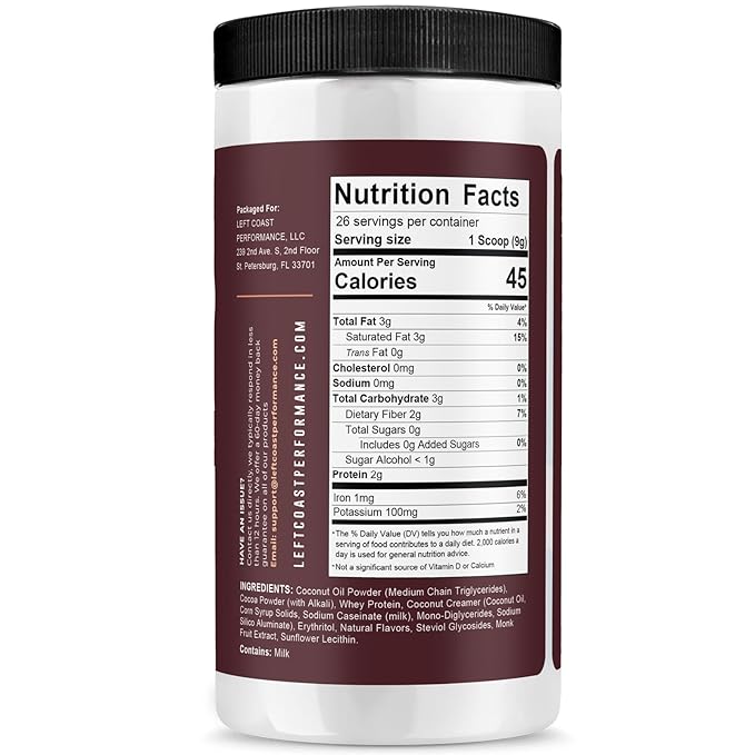 Keto Cocoa | Keto Hot Chocolate Drink Mix Powder - Sugar Free, Low Carb with Protein and MCT Oil Powder