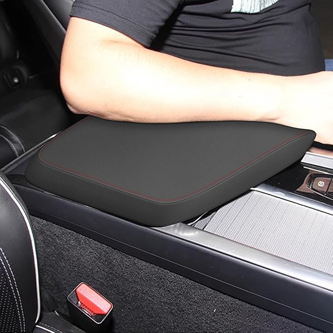 AOMSAZTO Console Covers for 2018-2022 Volvo XC60 Black with red Stiches