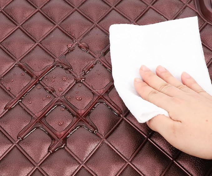 Universal Trim-to-Fit Car Floor Mats for Cars Trucks SUVs Rubber Non-Slip Waterproof All Weather Protection Floor Liner-Burgundy