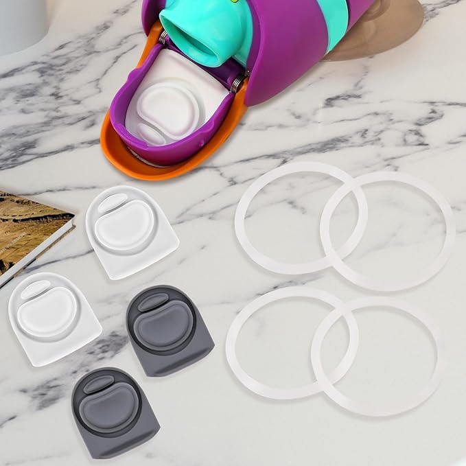 4 Sets Replacement Rubber Stopper and O Ring Gasket Compatible with Owala FreeSip 24oz 32oz,Water Bottle Lid Insert Cap Seal Parts for Owala 16/19/24/32/40oz Mouthpiece Accessories Z4K16