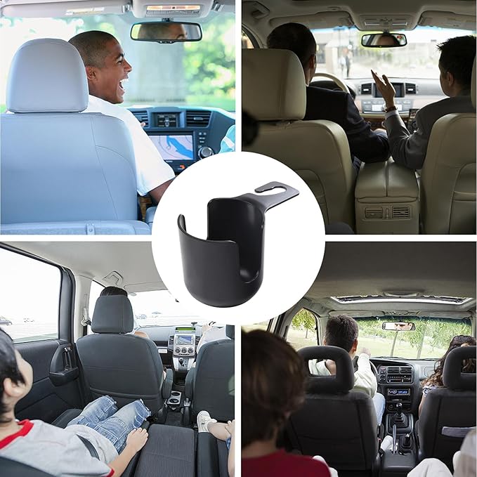 Cup Holder for Car, Back Seat Cup Holders for Cars Hanging Mount Drink Water Bottle Storage Holder Vehicle Beverage Organizer Auto Interior Organizer for Trash Bag, Clothing, Bottles