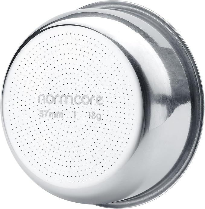 Normcore 57mm Precision High Extraction Basket Fits Lelit Anna, Precision Espresso Filter Basket, Includes Paper Filters (200pcs) and Puck Screen, 0.28mm Hole Diameter, 18g