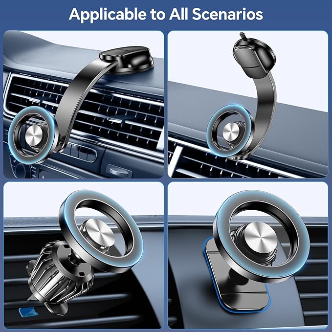 for Magsafe Car Mount【Super Suction】Phone Holders for Your Car Magnetic【Bendable Memory Alloy】Windshield Magnetic Phone Holder Car Accessories for iPhone 16 15 14 13 12 Pro Max Plus Magsafe Case