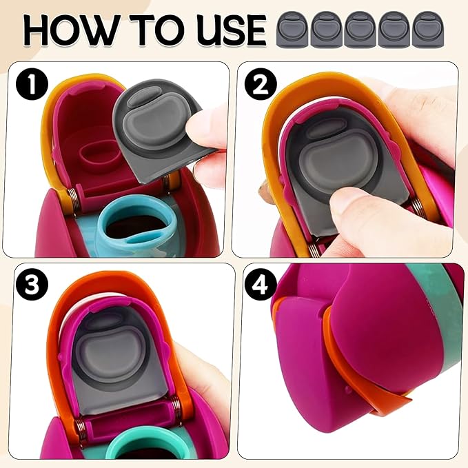 5pcs Replacement Stopper Seal Compatible with Owala FreeSip 24oz 32oz,Water Bottle Lid Insert Cap Rubber Seal Parts for Owala 16/19/24/32/40oz Spout Gasket Mouth piece Accessories F1