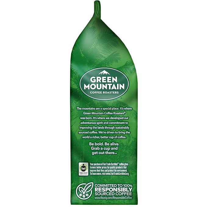 Green Mountain Coffee Roasters, Fair Trade Certified™ Organic, Sumatra Reserve, Ground Coffee, Dark Roast, Bagged 10oz.