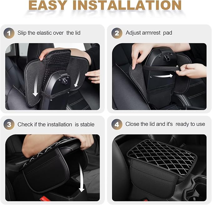 YORKNEIC Console Cover Fit for Lincoln MKT Bling Car Center Console Cover: Crystal Rhinestone Car Armrest Cushion Diamond Middle Console Cover