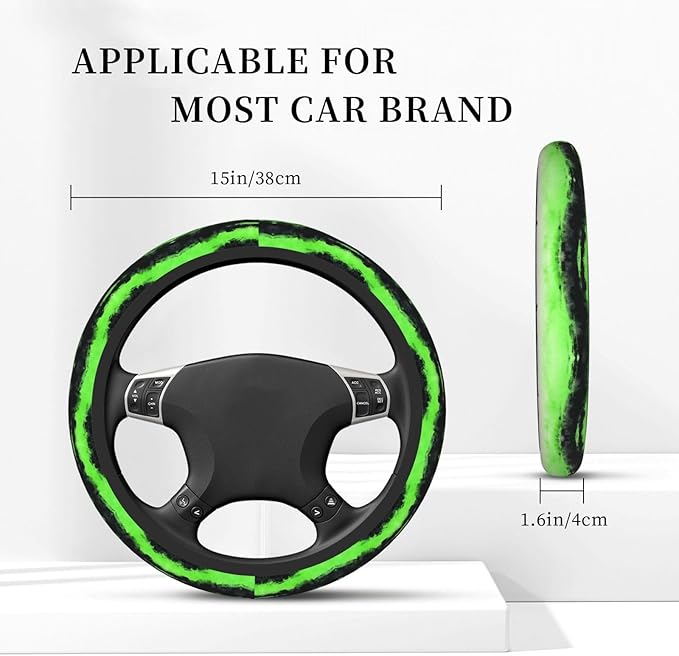 Boston Terrier Dog Neoprene Steering Wheel Covers Women Men Car Accessories, Universal 15 Inch Fit Auto, Suvs, Truck