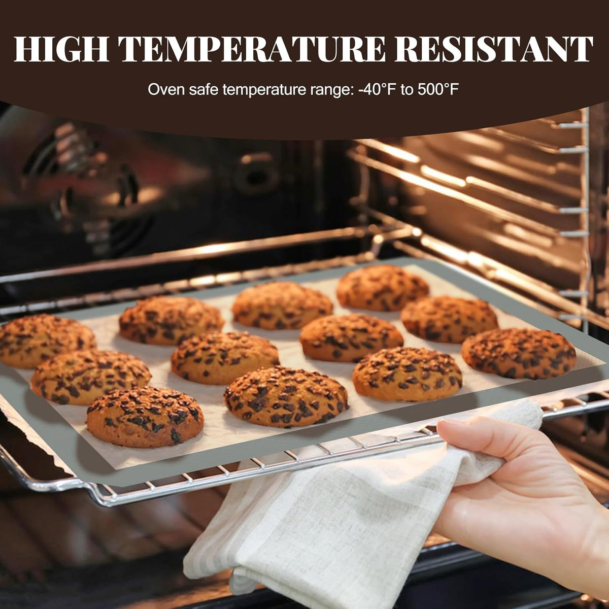 Silicone Baking Mat, 3 Pack Reusable Baking Sheet, Non-Stick ＆ Food Safe Silicone Mats for Baking for Making Cookies Macaroons Bread, Baking Supplies ＆ Accessories