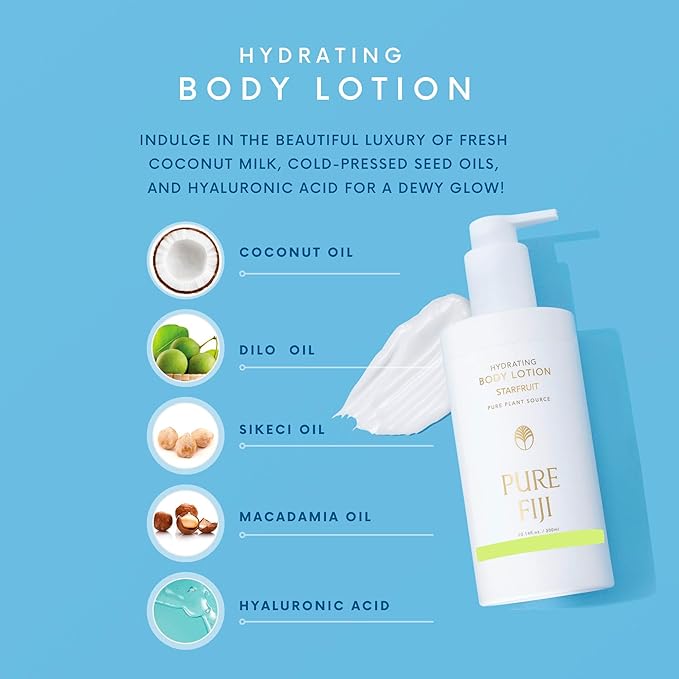 PURE FIJI Hydrating Body Lotion, Starfruit (10.14 Fl.Oz /300ml)