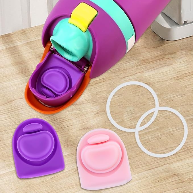 2 Sets Replacement Rubber Stopper and O Ring Gasket Compatible with Owala FreeSip 24oz 32oz,Water Bottle Lid Insert Cap Seal Parts for Owala 16/19/24/32/40oz Mouthpiece Accessories B2S3