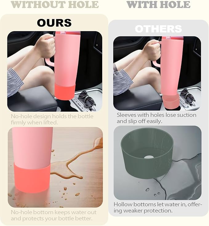 Silicone Boot for Owala 30oz & 40oz FreeSip Sway Bottles & Tumblers - Non-Slip, Scratch-Resistant, Stability Enhancer, Available in 12 Colors (Lightly Toasted)