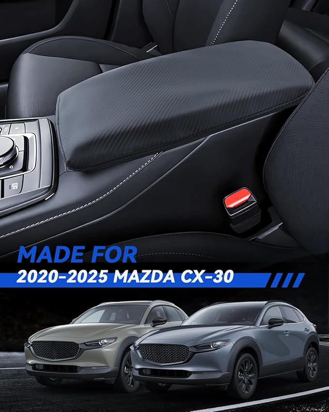 Armrest Cover for Mazda CX-30 2020 2021 2022 2023 2024 2025 Accessories Center Console Middle Lid Pad Protector for Car Elbow Rest