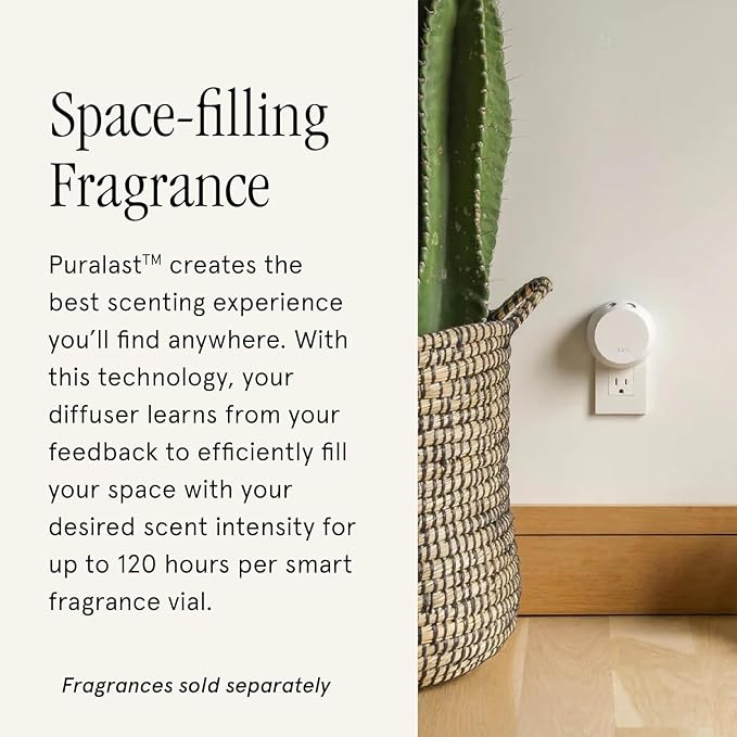 Pura Home 4 Fragrance Diffuser - Adjustable Home Diffuser with LED Light & Automatic Vial Detection - Wi-Fi Device for Personalized Home Scenting Experience - 2025 Version