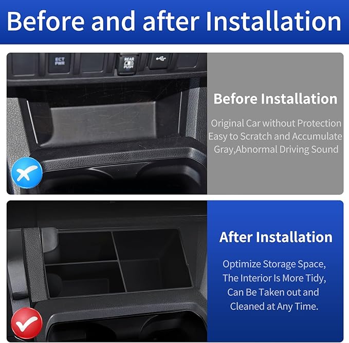 Central Control Control Storage Box Applicable to 2016-2023 Tacoma Central Control Storage Tray Interior Modification Accessories(Central Control Storage Box)