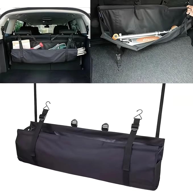 Car Trunk Hanging Organizer for Volkswagen VW Taos 2022–2025 2026 Backseat Storage Bag Foldable Cargo Organizer for Camping, Road Trips, Kids’ Gear, Groceries,101 * 31cm