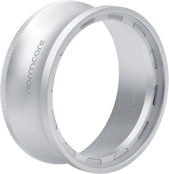 Normcore 54mm Magnetic Dosing Funnel V2, Espresso Coffee Dosing Ring, 28mm Anodized Aluminum with 14 Neodymium Magnets Fits Breville Sage 54mm Portafilter, Silver