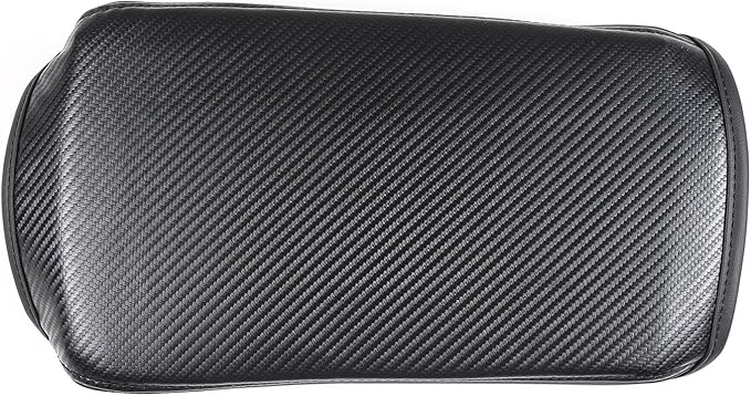 Center Console Armrest Cover Compatible with Mitsubishi Outlander 2022 2023 2024, Waterproof Armrest Arm Rest Cap Trim, Leather Center Console Lid Cushion Pad (Black)
