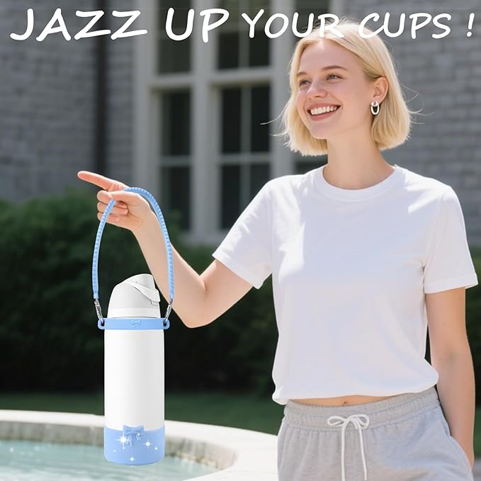 Silicone Bow Boot Water Bottles Accessories for Owala 32 oz WaterBottles