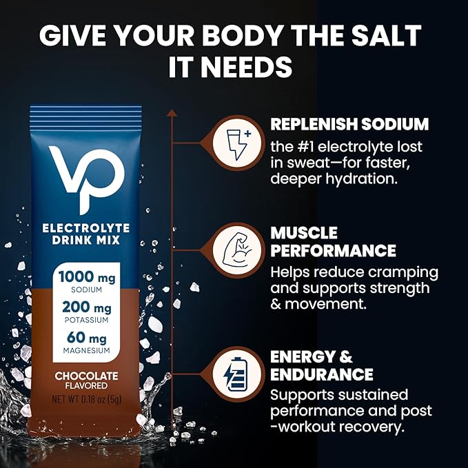 Venture Pal High Sodium Electrolyte Powder Packets | Sugar Free Hydration Drink Mix with Sodium, Potassium, Magnesium & Vitamins | Zero Calorie | Keto, Vegan & Paleo Friendly | 30 Sticks