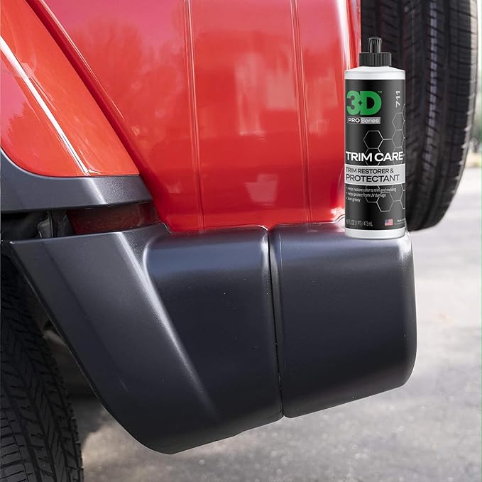3D Trim Care Restorer of Faded & Dull Plastic, Rubber, Trim & Bumpers - Renews Surface to Original Appearance - Long Lasting Shine & Protection 16oz.