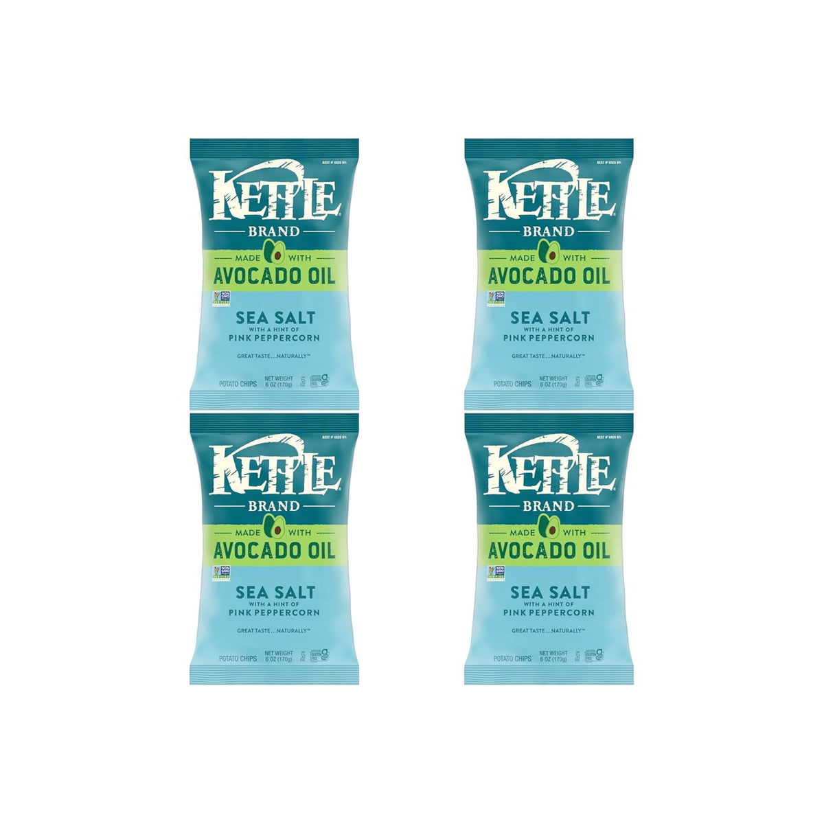 Kettle Brand Made with Avocado Oil Apple Cider Vinegar Chips, 6 Oz Bag
