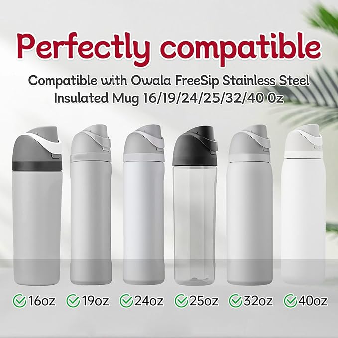 3 Sets Replacement Seal Stopper and O Ring Gasket Compatible with Owala FreeSip 24oz 32oz,Water Bottle Lid Insert Cap Rubber Seal Parts for Owala 16/19/24/32/40oz Mouth Piece Accessories Z3K5