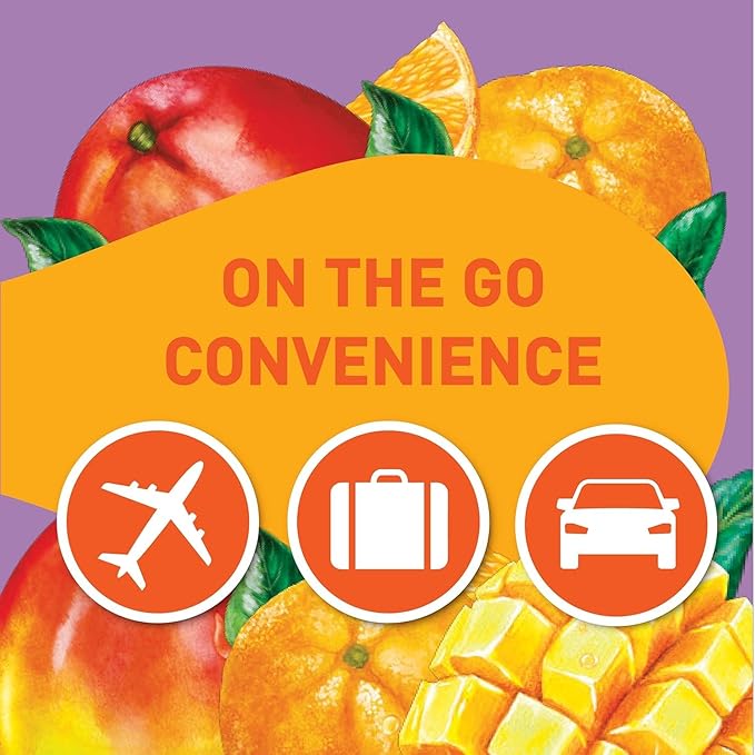 Tampico Singles To Go Drink Mix Packets, Mango Punch, Zero Sugar, Low Calorie, 100% DV of Vitamin C per Serving, Convenient, On-The-Go Water Enhancers, 6 Count (Pack - 3)