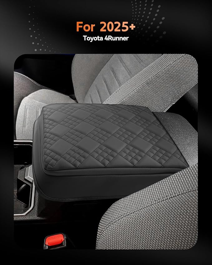 CDEFG for 2025 2026 Toyota 4Runner Center Console Cover Armrest Box Cover for 4Runner (SR5, TRD Sport, Off-Road, Premium, Limited, Platinum, Trailhunter) Accessories Console Arm Rest Protector