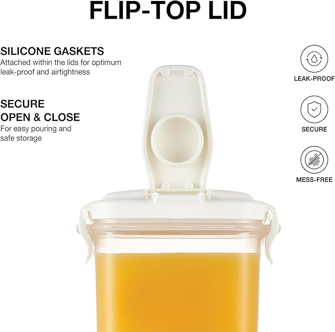 LocknLock Aqua Fridge Door Water Jug with Handle BPA Free Plastic Pitcher with Flip Top Lid Perfect for Making Teas and Juices, 2 Quarts, Ivory