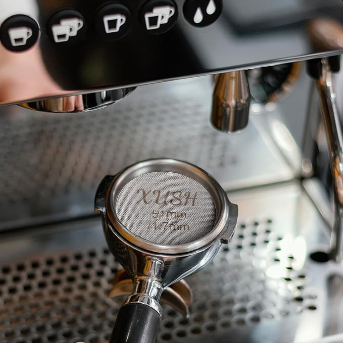 XUSH 2Pcs 51mm Espresso Puck Screen, 1.7mm Thickness Espresso Filter Screen - Made With 316 Stainless Steel, Professional Barista Tool for Espresso Portafilter Filter Basket