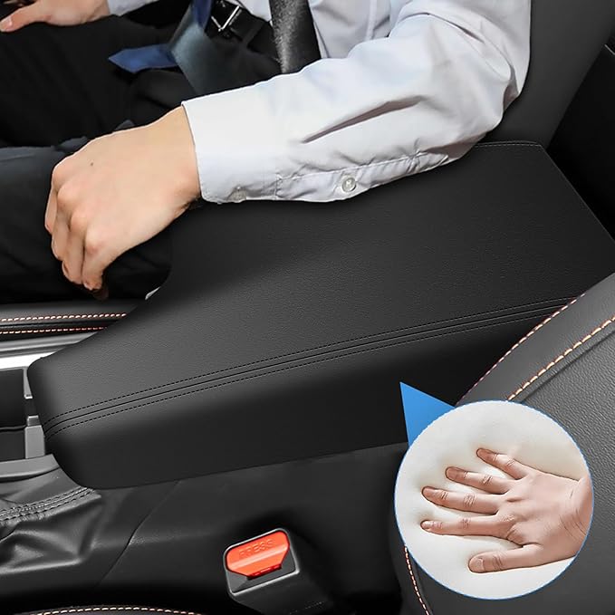 AOMSAZTO Console Cover for 2018-2023 Subaru Crosstrek Armrest Cover for Subaru Crosstrek Black