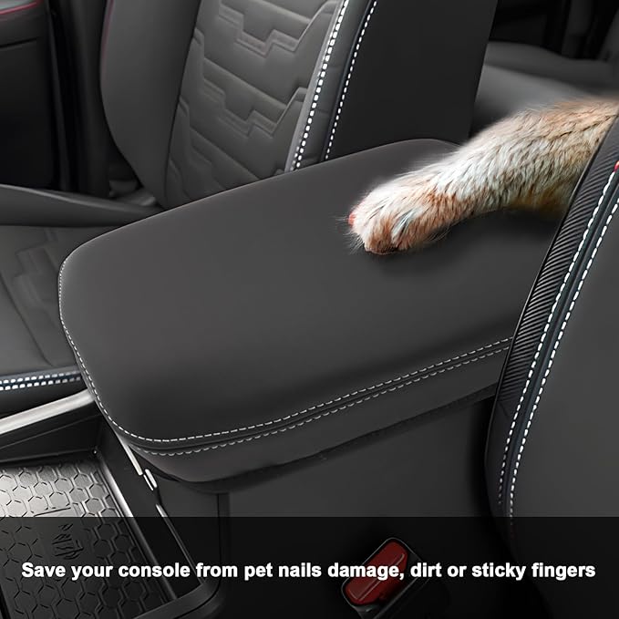 SXCY for 2022-2025 2026 Nissan Frontier Accessories Armrest Cover for Frontier 2024 2025 2026 Accessories 2024 2025 2026 Frontier Center Console Cover 2025 2026 Frontier Console Cover(Gray Line)