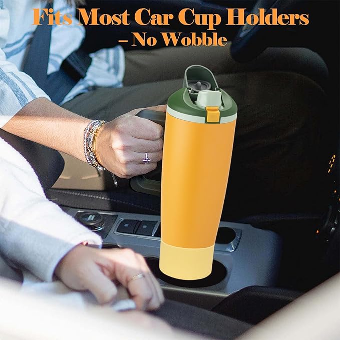 Silicone Boot for Owala 30oz & 40oz FreeSip Sway Bottles & Tumblers - Non-Slip, Scratch-Resistant, Stability Enhancer, Available in 18 Colors (Transparent frosted)