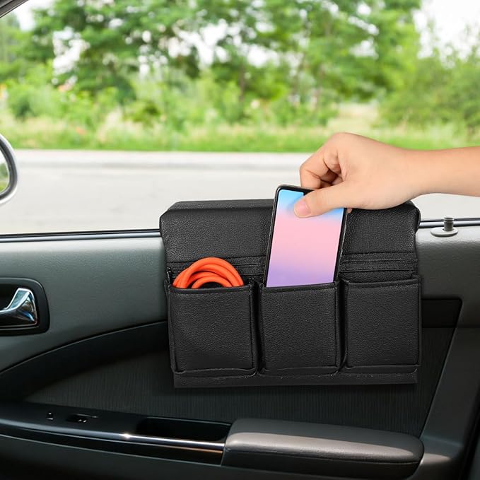 2Pcs Car Armrest Cushion Pads Memory Foam Car Interior Armrest Support for Side Door Center Console Auto Accessories 8.66X7.09X8.66 Inches