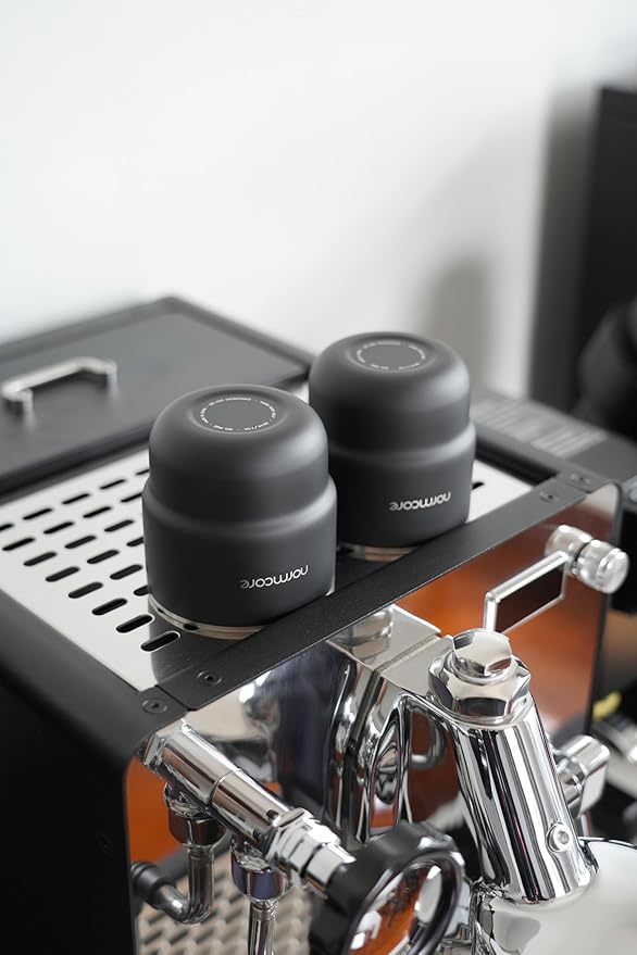 Normcore Espresso Coffee Cups, 7 oz Espresso Coffee Cup with Ceramic Coating, Double Wall Stainless Steel Coffee Mugs, 2 Pack, 210 ml, Black