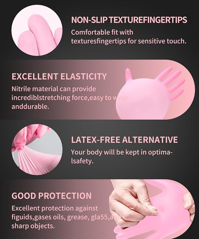 PROMEDIX P Nitrile Disposable Gloves,4mil-100 Count,Gloves Disposable Latex Free,Powder Free for Cooking,Household,Food safe