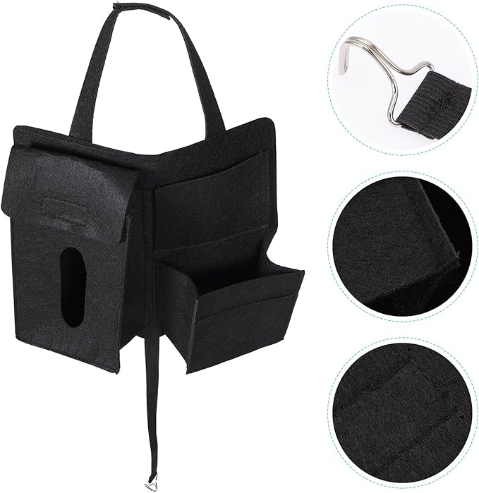 Felt Backseat Car Organizer 2pcs Hanging Storage Bags with Multi Pockets for Vehicle Seat Back Storage and Car Interior Organization