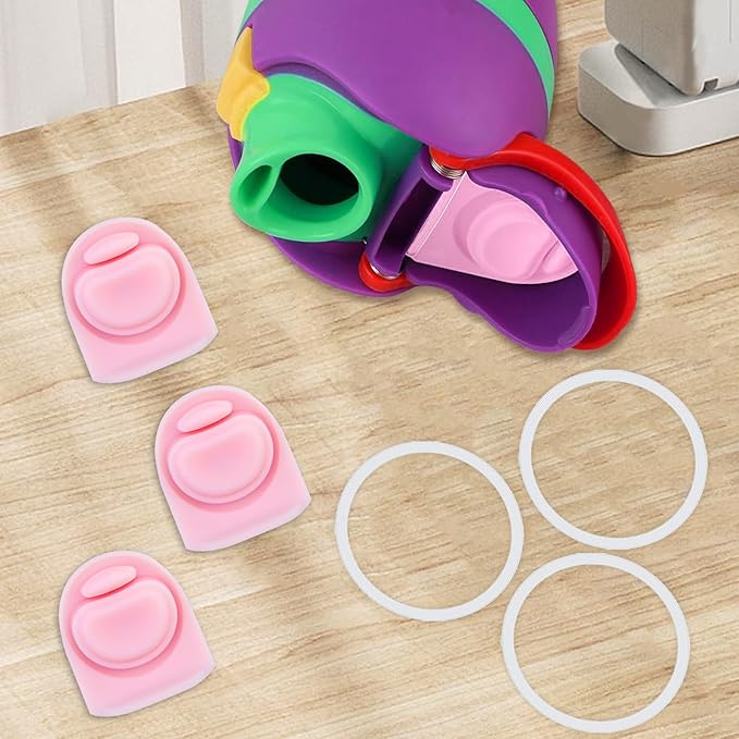 3 Sets Replacement Seal Gasket Stoppers for Owala Freesip Cap Mouth,Silicone O Sealing Ring Parts Water Bottle Top Lid Accessories for Owala Freesip 16/19/24/32/40oz（Pink）