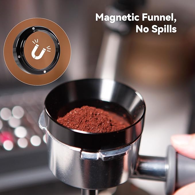 54mm Espresso Accessories Kit – Coffee Distributor & Tamper Leveler, WDT Tool, Dosing Funnel and Puck Screen, Fits Breville 54mm Espresso Machines, Barista Espresso Machine Accessories