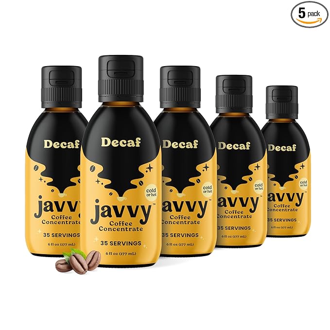 Coffee Concentrate - Cold Brew Coffee, Perfect for Hot or Iced Instant Coffees, Hot Drinks, Cold Brew Concentrate, 5 Pack - Original Decaf