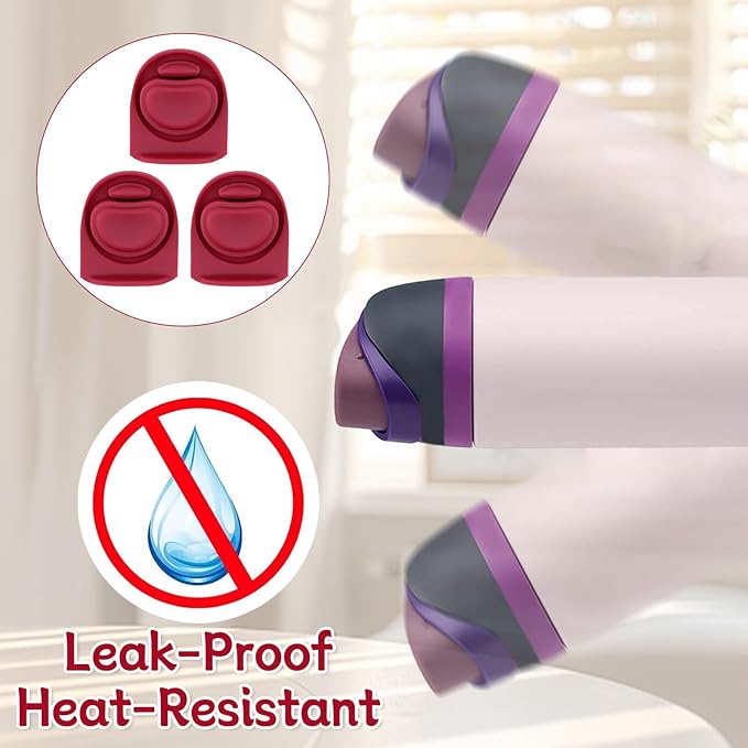 3pcs Replacement Rubber Stopper Seal Compatible with Owala FreeSip 24oz 32oz,Water Bottle Lid Cap Silicone Seal Parts for Owala 16/19/24/32/40oz Spout Gasket Mouthpiece Piece Accessories F5