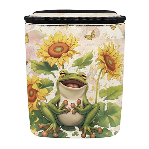 Cute Frog Car Trash Can Leak Proof Multipurpose Trash Bin for Car Easy Installation Cars Garbage Cans Fashion Auto Interior Fit for Automotive Truck SUV