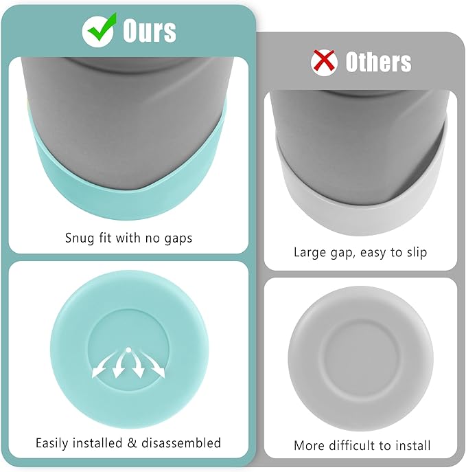 Mokoart Silicone Boot Compatible with Owala Kids Water Bottle 16/14 oz, Anti-Slip Rubber Bottom Protective Sleeve for Owala Kids FreeSip 16oz, Accessories for Owala Kids Flip 14oz